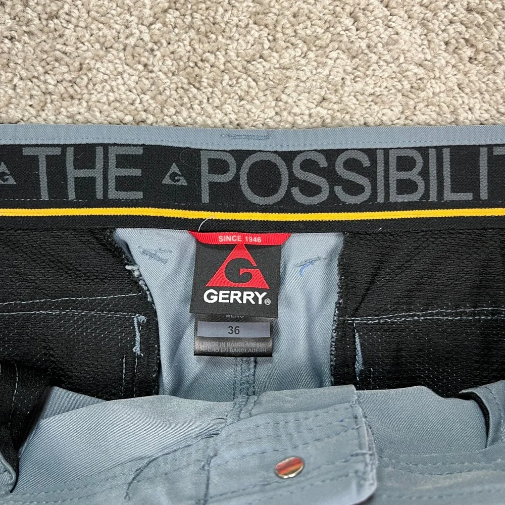 Gerry Shorts Mens 36 9 Gray Stretch Waistband Performance Outdoor Hiking EUC - Picture 8 of 14